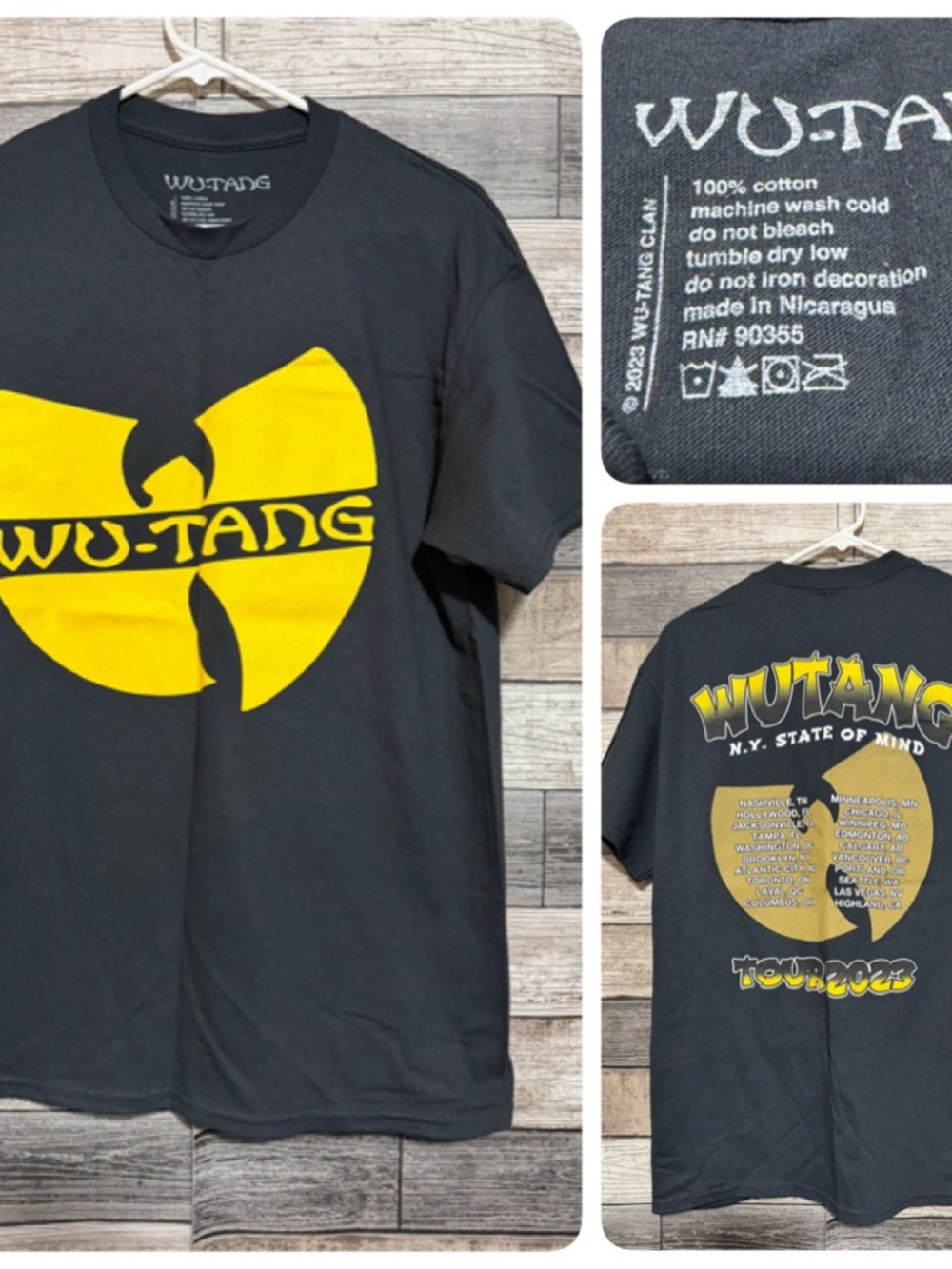 Wu-Tang New York State Of Mind 2023 Tour Graphic T-Shirt Men’s M Black
